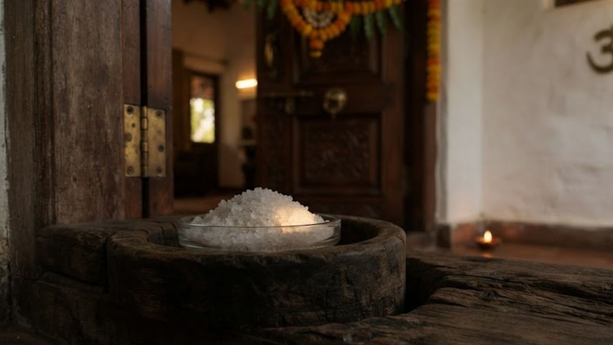 वास्तु विज्ञान के अनुसार, नमक में नकारात्मक ऊर्जा को सोखने का प्राकृतिक गुण होता है