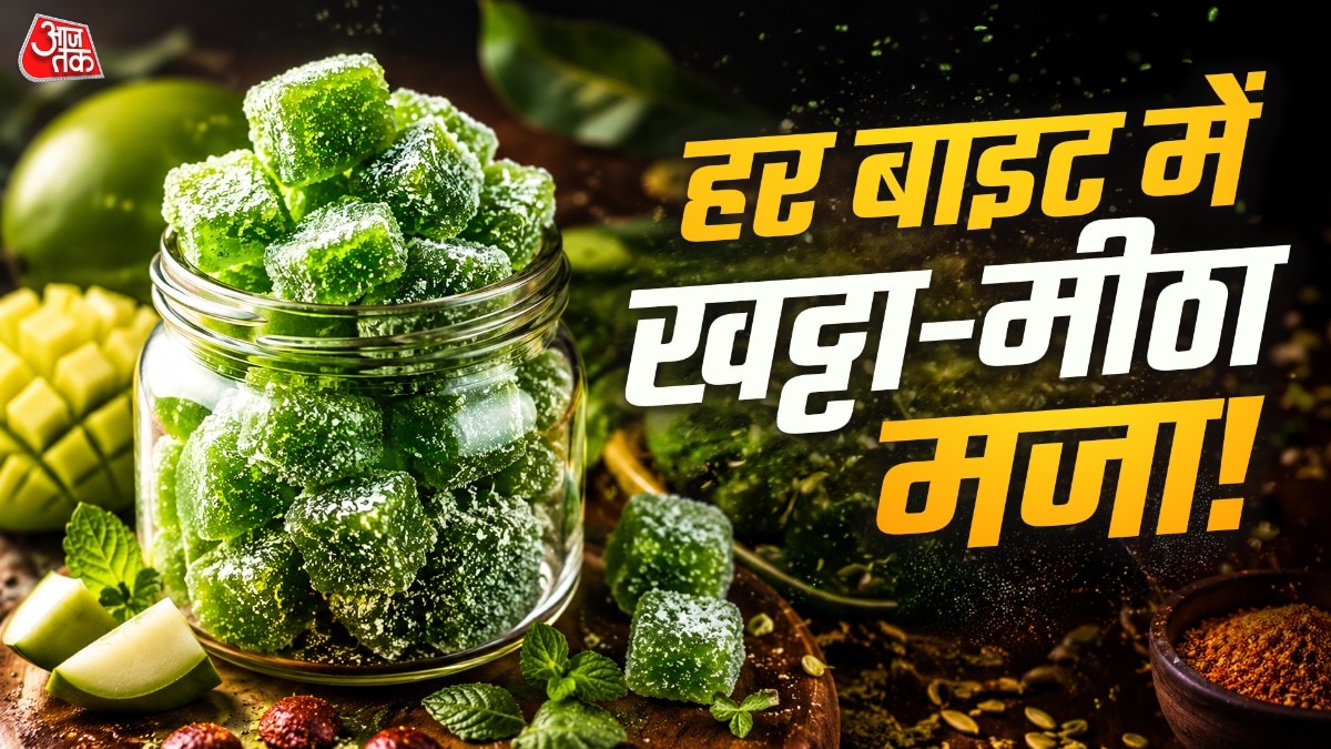 कच्चे आम से बनने वाली ये टॉफी खाने में खट्टी-मीठी होती है. (Photo: ITG)