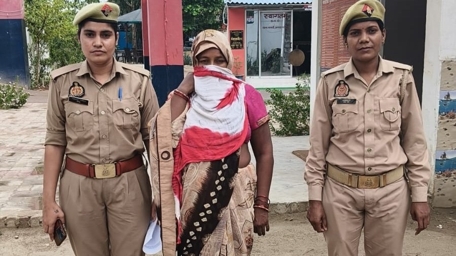 फतेहपुर की 'कातिल' पत्नी गिरफ्तार (Photo- ITG)