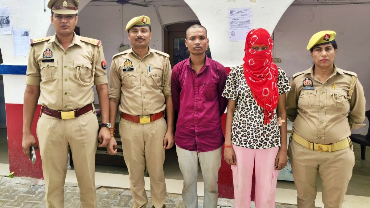 पुलिस की गिरफ्त में आरोपी नातिन और उसका प्रेमी (Photo- ITG)