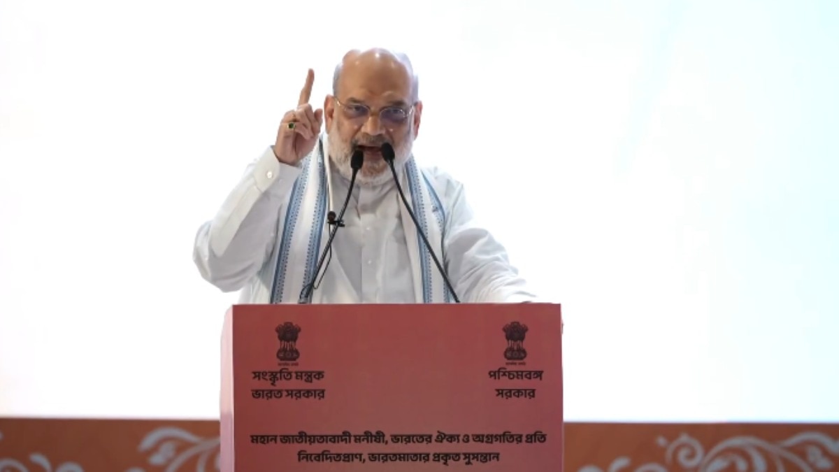 अमित शाह ने बंगाल में डॉ. श्यामा प्रसाद मुखर्जी की 125 फीट प्रतिमा की नींव रखी. (Photo- X/Amit Shah)