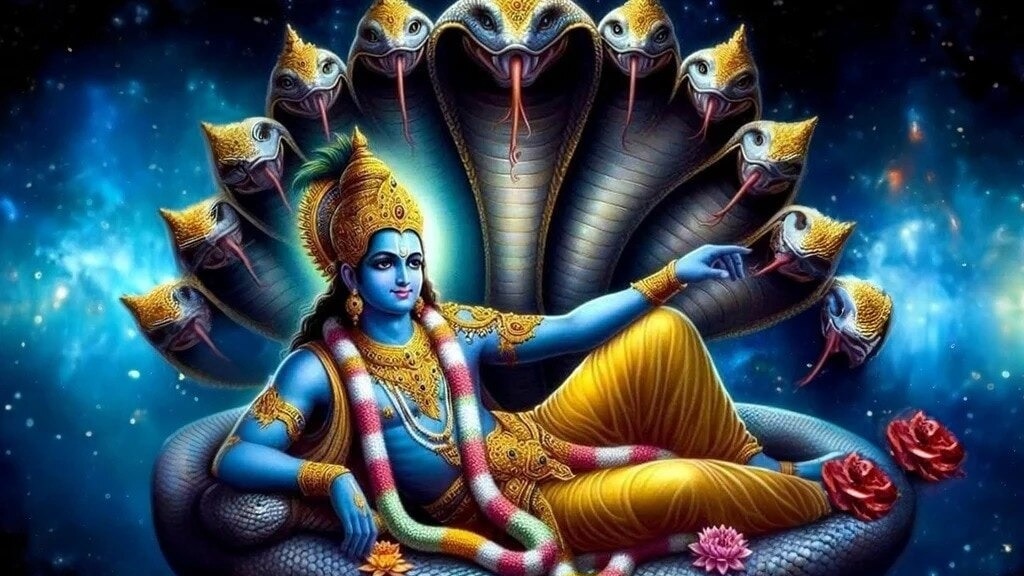 भगवान विष्णु का पूजन (Photo Credit: AI Generated)