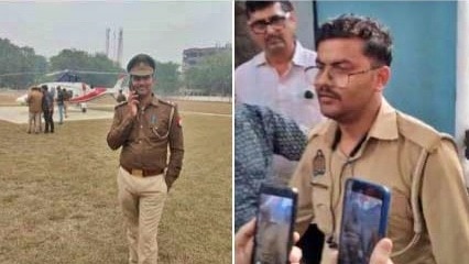 जाल बिछाकर रंगेहाथ दबोचे गए दारोगा और सिपाही (Photo- Screengrab)