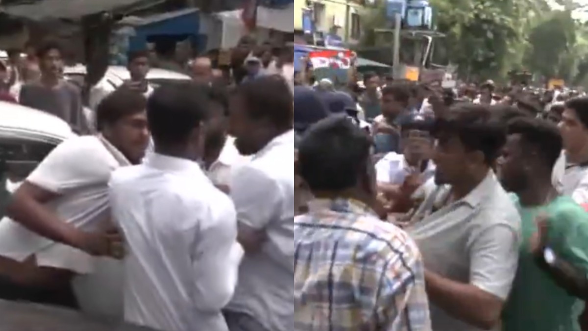 mamata banerjee rally scuffle breaks out