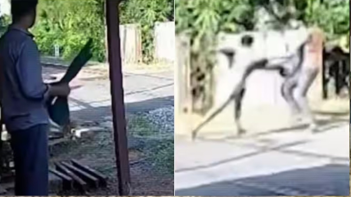रेलकर्मी की सूझबूझ और फुर्ती से टला बड़ा हादसा. (Photo: Screengrab)