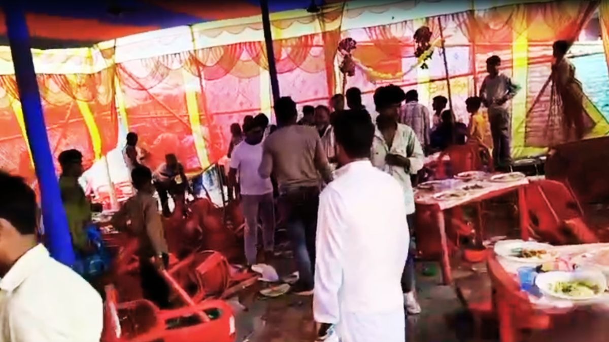 शादी समारोह में झगड़े के बाद हो गया दंगे जैसा मंजर. (Photo: Screengrab)