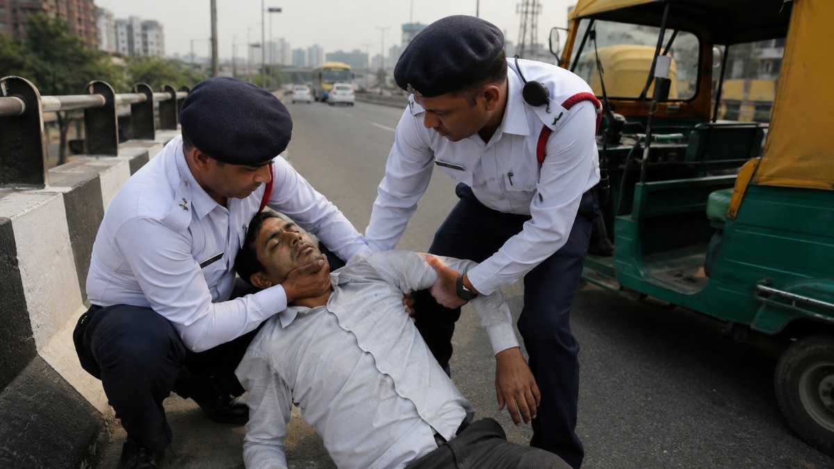 पुलिस की तत्परता से बची जान.(Photo: AI-generated)
