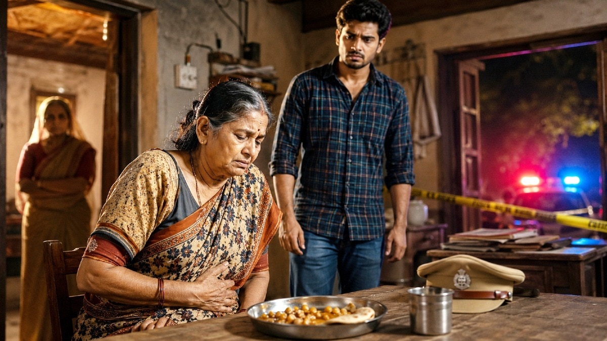 आगरा में मां को जहर देने वाला बेटा गिरफ्तार.(Photo: AI-generated)