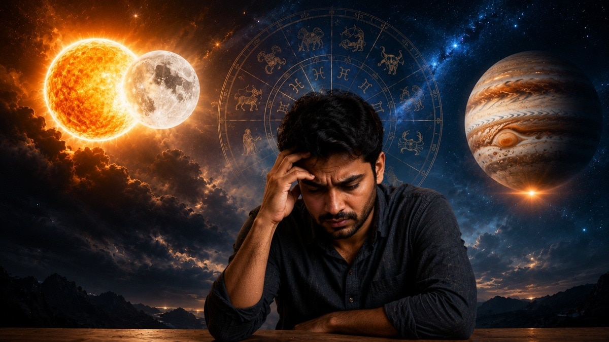 आषाढ़ अमावस्या पर पर सूर्य-चंद्रमा और गुरु के दुर्लभ संयोग से 3 राशियों को मुश्किल हो सकती है. (Photo: ITG)