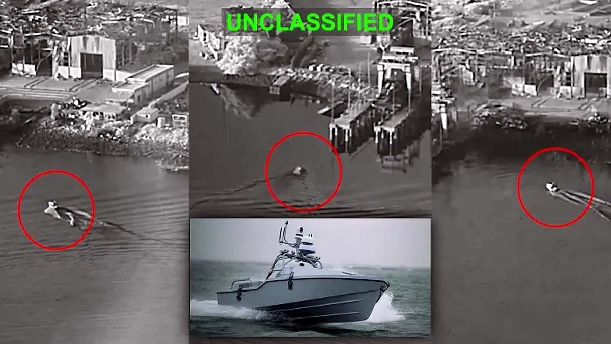 Suicide drone boat battle