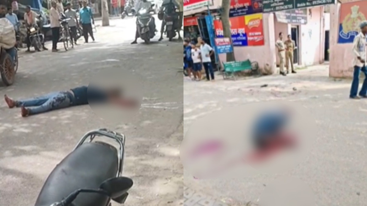 गाजियाबाद में पिंक बूथ के बाहर ऑटो चालक की मौत (photo- screengrab) 
