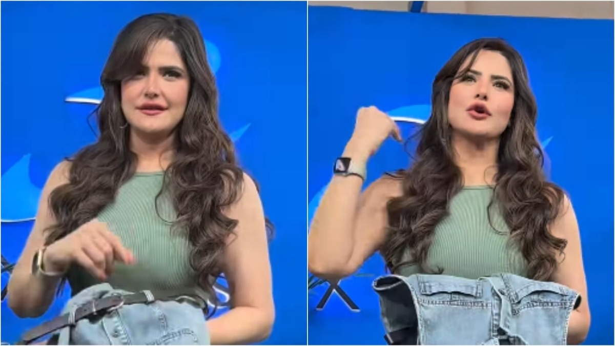 जरीन खान ने लगाई पैप्स की क्लास (Photo: Screengrab)