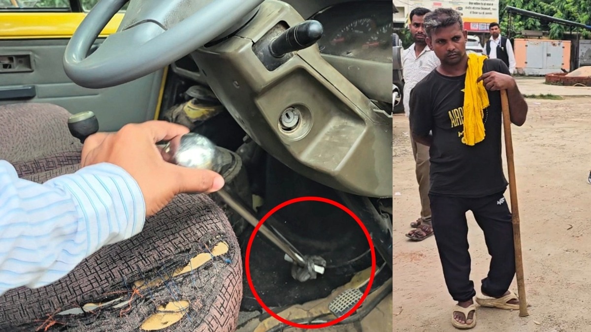 क्लच में स्टील पाइप, जुगाड़ से ड्राइविंग...स्कूल वैन का ड्राइवर निकला दिव्यांग