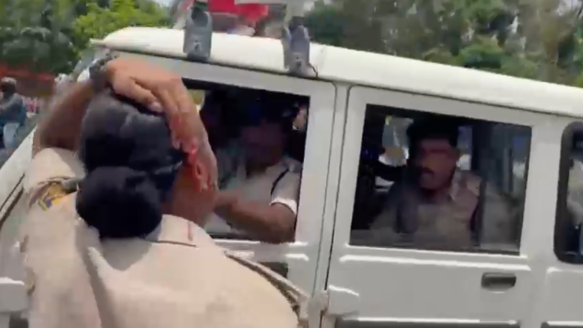 जेपी गोलंबर पर AISA और पुलिस के बीच टकराव देखने को मिला (Photo: ITG)