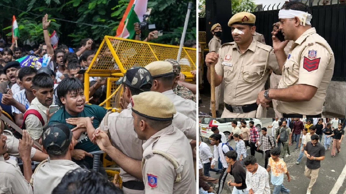 Delhi Police Jawans and official Injured during protest 