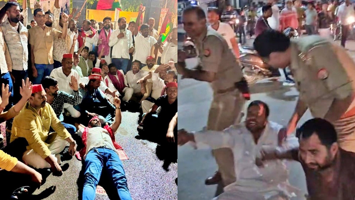 SP-Congress stage a massive protest from Hapur to Raebareli (Photo: ITG)