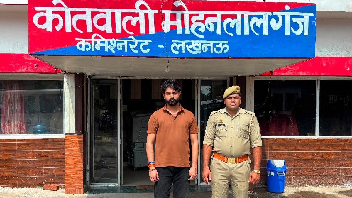 Accused Gaurav Sharma in the custody of Lucknow Police (Photo- ITG)