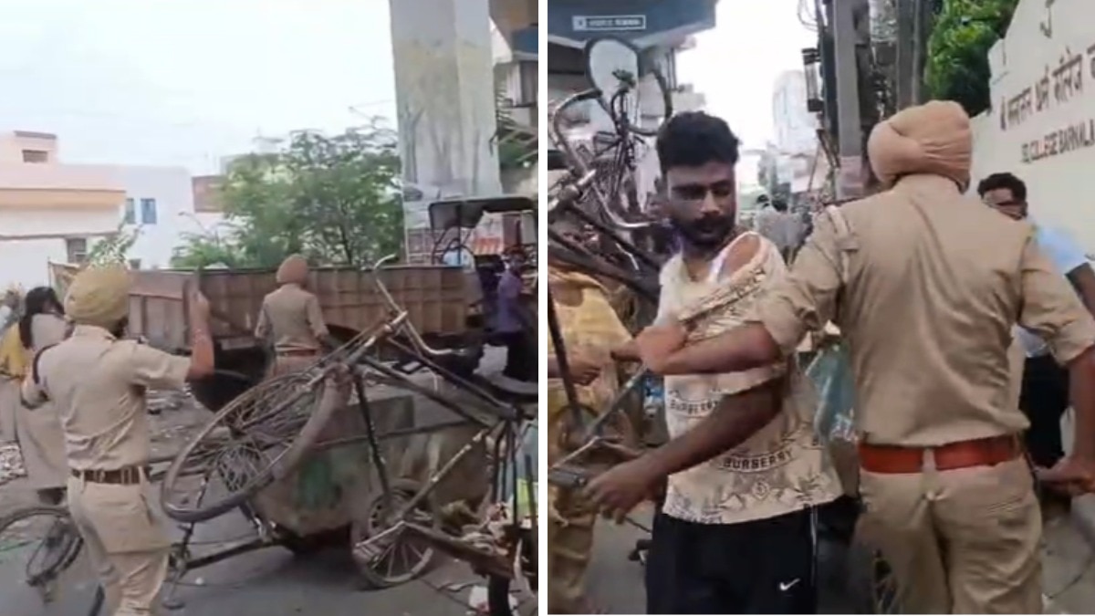 barnala police lathi charge