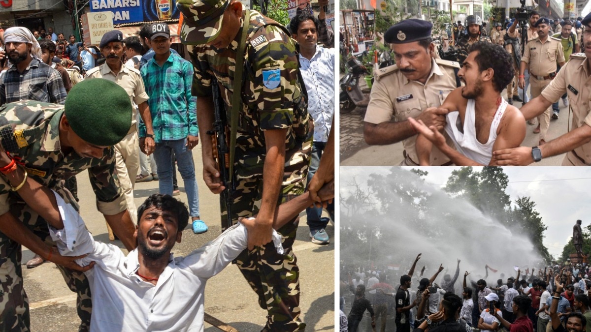 bihar neet paper leak protest violence