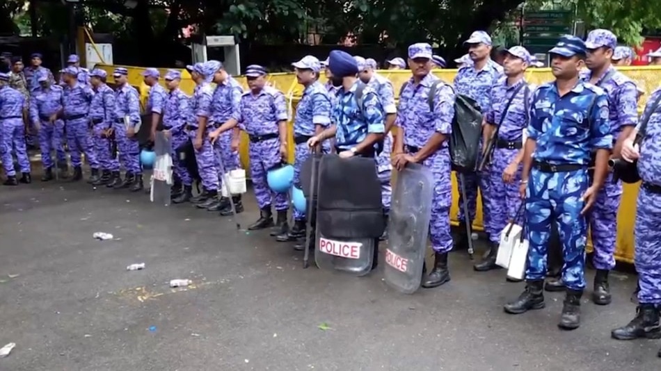 CJP प्रदर्शन के बीच दिल्ली में बढ़ी सुरक्षा. (Photo: PTI/Screengrab)