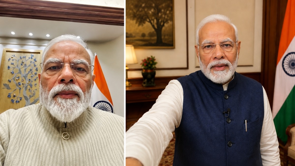 पीएम मोदी की सेल्फी वीडियो फ्रेम, जिसे ChatGPT ने दाहिने फोटो में कुछ ऐसे ठीक किया.