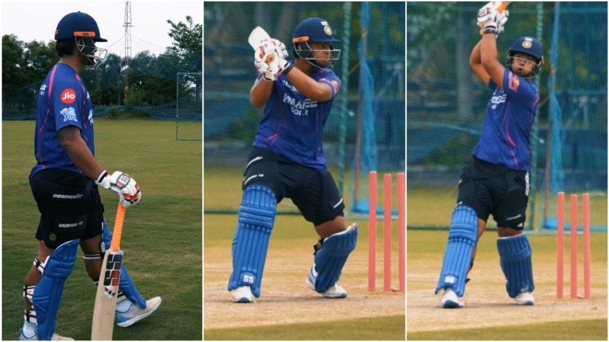 वैभव ने बल्ले से मचाया तहलका (Photo:Screengrab/Rajasthan Royals/Instagram)