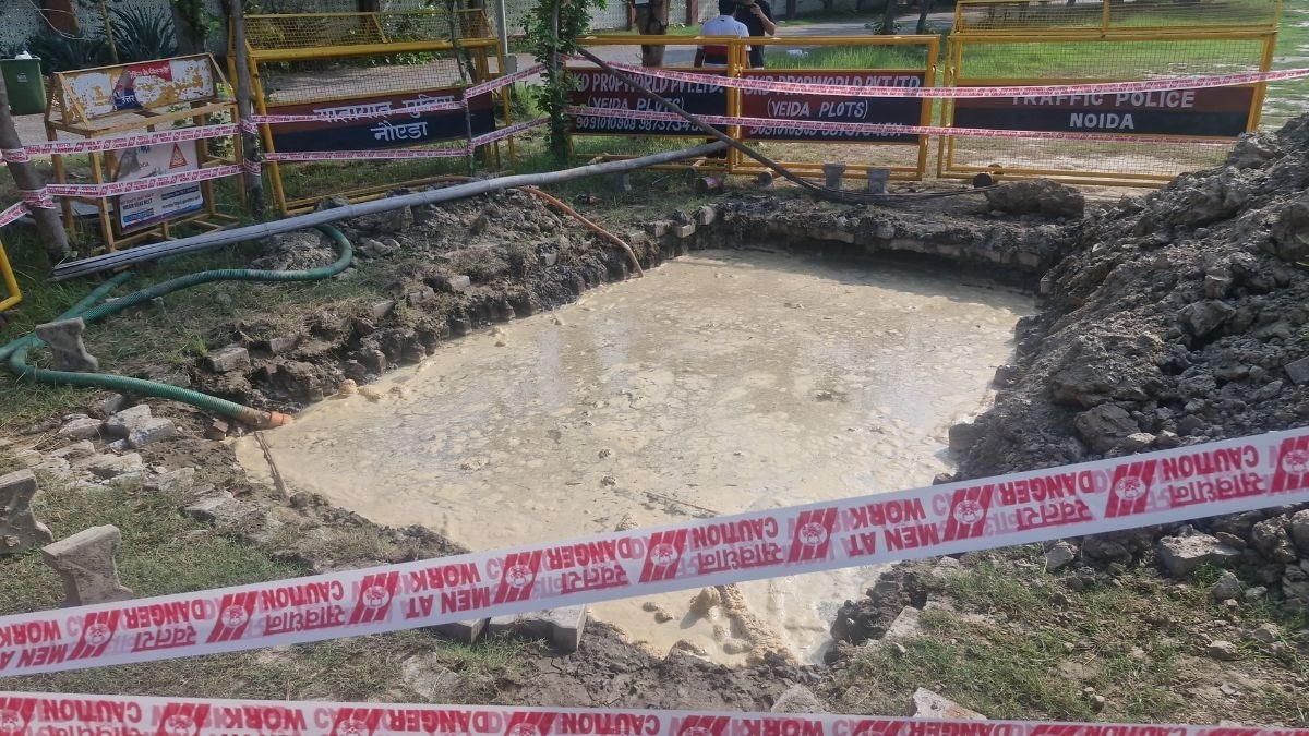 सोसायटी में टैंक की सफाई का चल रहा था काम. (Photo: ITG)