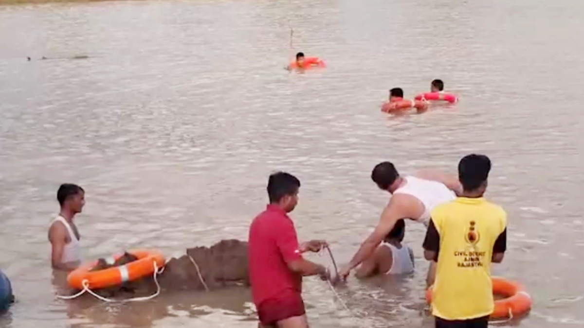 ब्यावर के नून्द्री मेन्द्रातान में बड़ा हादसा.(Photo:Screengrab)