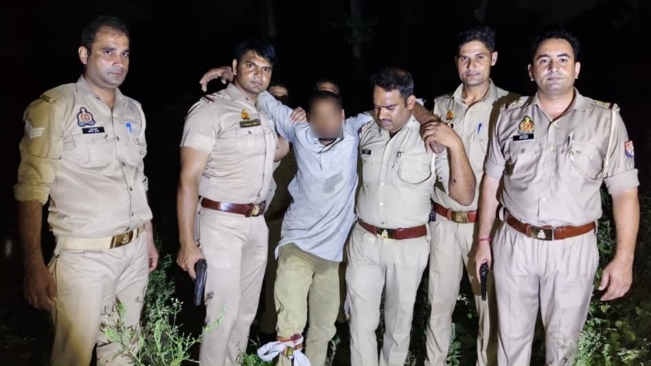 बागपत एनकाउंटर में पकड़े गए चार गौ तस्कर (Photo- ITG)