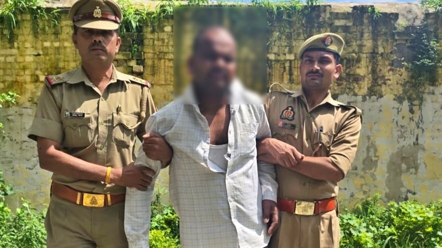 आरोपी निलंबित सिपाही अभिषेक यादव गिरफ्तार (Photo- ITG)