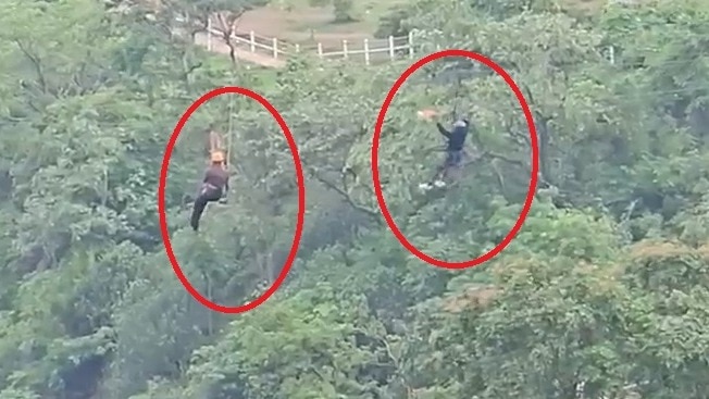अलर्ट स्टाफ ने संभाला मोर्चा.(Photo: Screengrab)