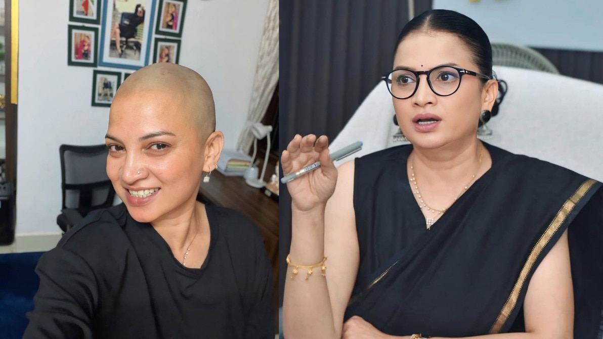 सिंगरौली नगर निगम आयुक्त ने कैंसर पीड़िता के साथ देने के लिए सिर मुडवा लिया. (फोटो-Insta/@savitapradhan)