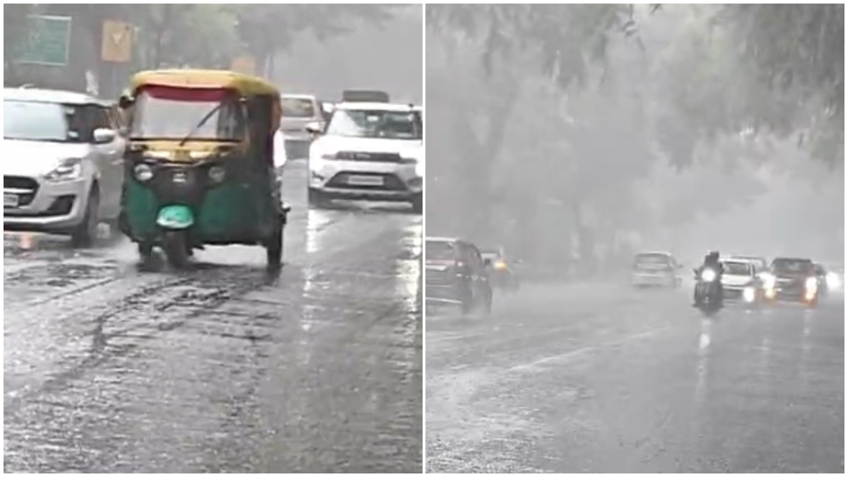 Heavy rain occurred in some areas of Delhi on August 5, 2026; this picture is of Akbar Road