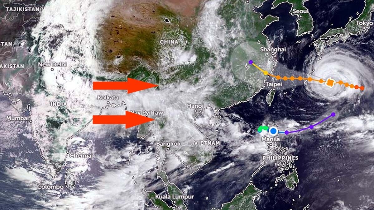 cyclone in pacific pulls monsoon clouds