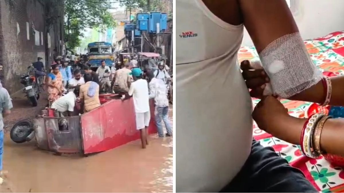 पेशे से पुजारी शुभेंदु का ई-रिक्शा अप्रैल महीने में गड्ढे में गिरकर पलट गया था (Photo-ITG)