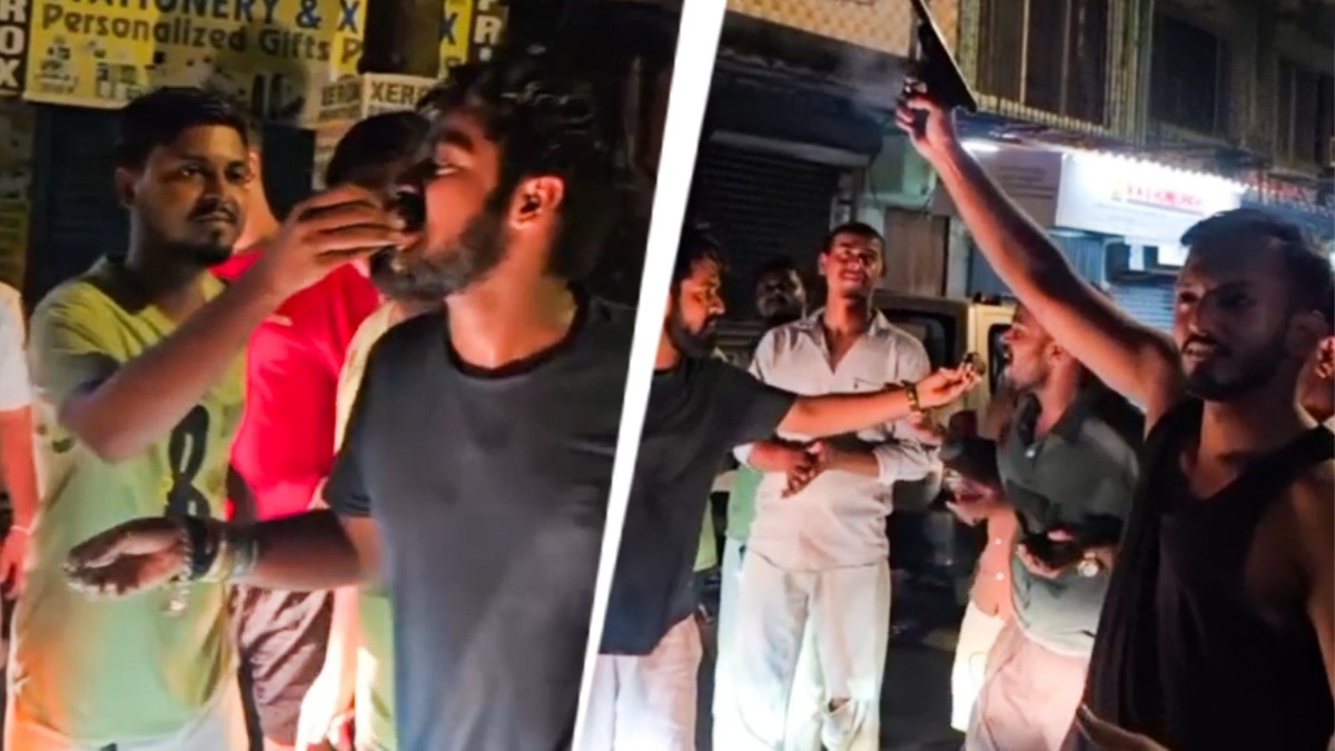 बर्थडे पार्टी में बेबी एयरगन से की गई फायरिंग.  (Photo: Screengrab)