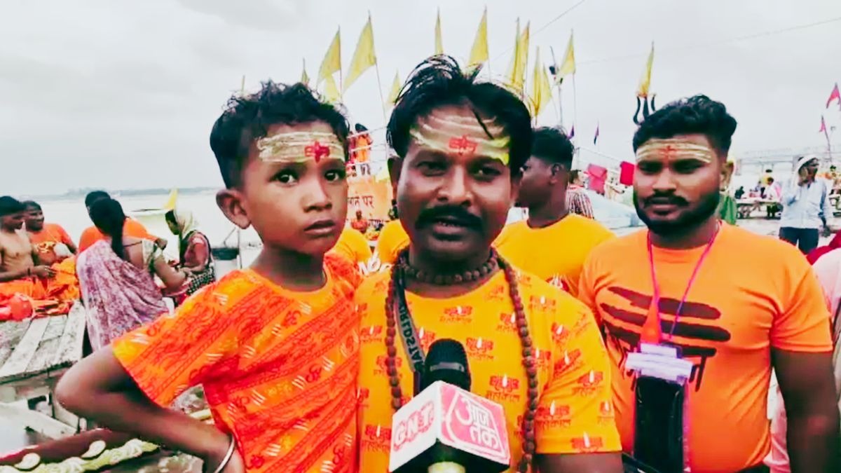 प्रयागराज से कांवड़ यात्रा पर निकले हैं मध्य प्रदेश के सोनू. (Photo: Screengrab)