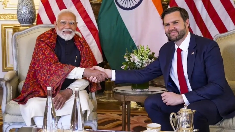 पीएम मोदी और जे.डी. वेंस की मुलाकात की तस्वीर. (File Photo)