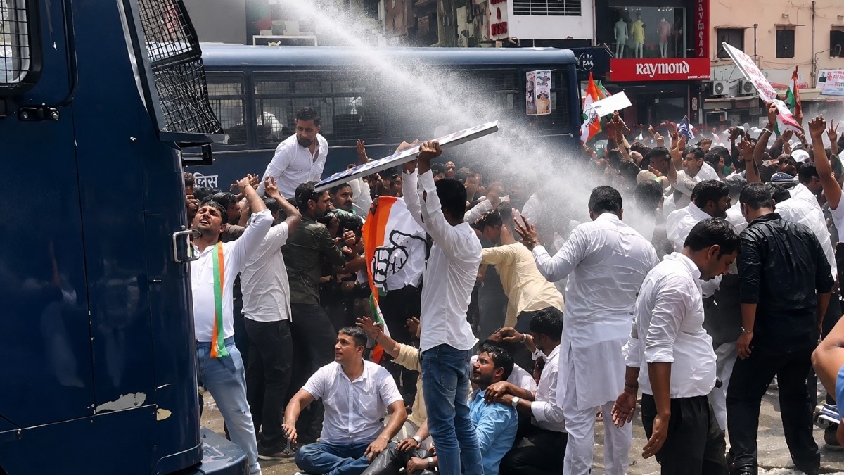 जयपुर में कांग्रेस की 'हिसाब मांगो रैली'