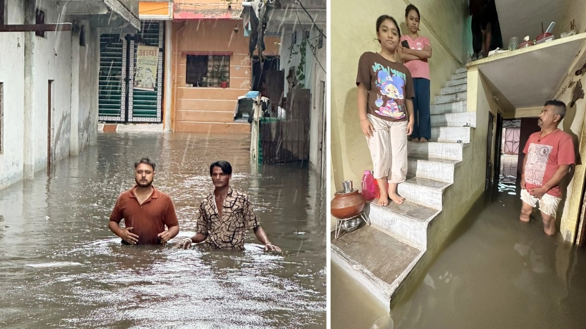 भोपाल के निचले इलाकों में कमर तक पानी.(Photo:Screengrab)