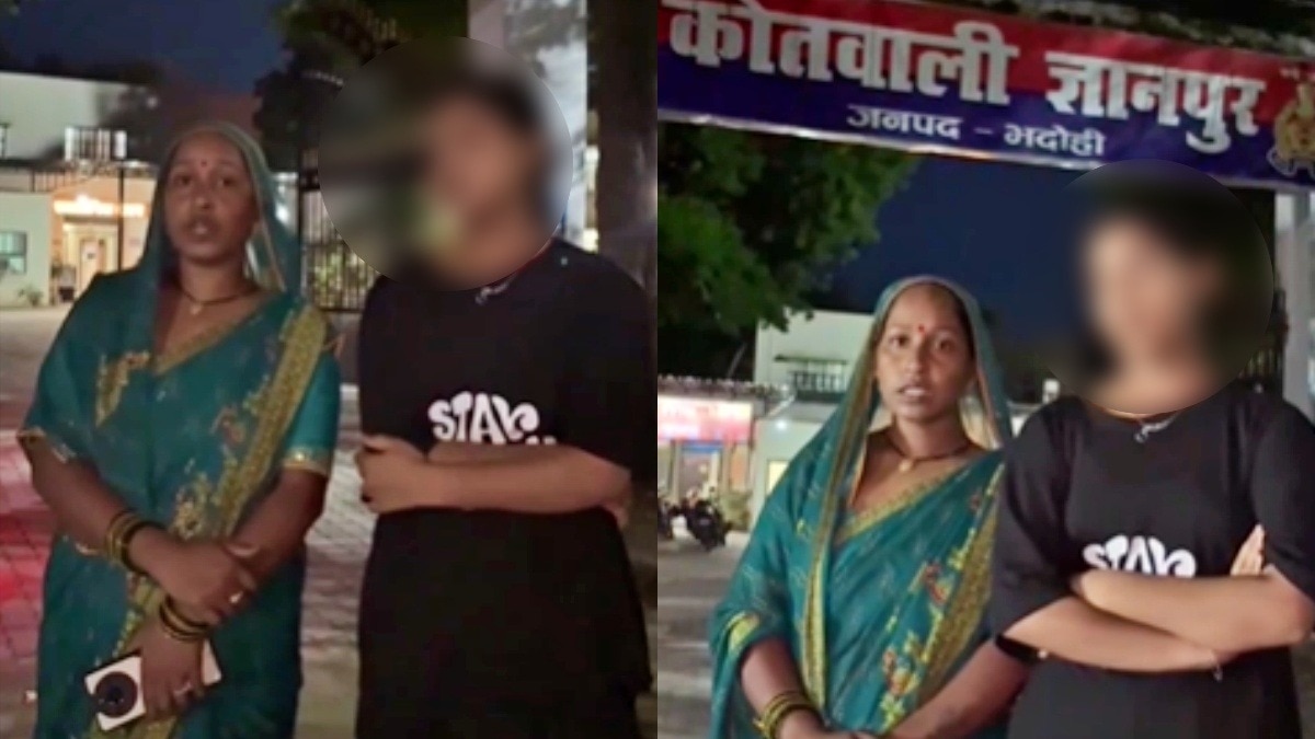 भदोही पुलिस पर पीड़ित लड़की और उसकी मां ने लगाए गंभीर आरोप (Photo- Screengrab)