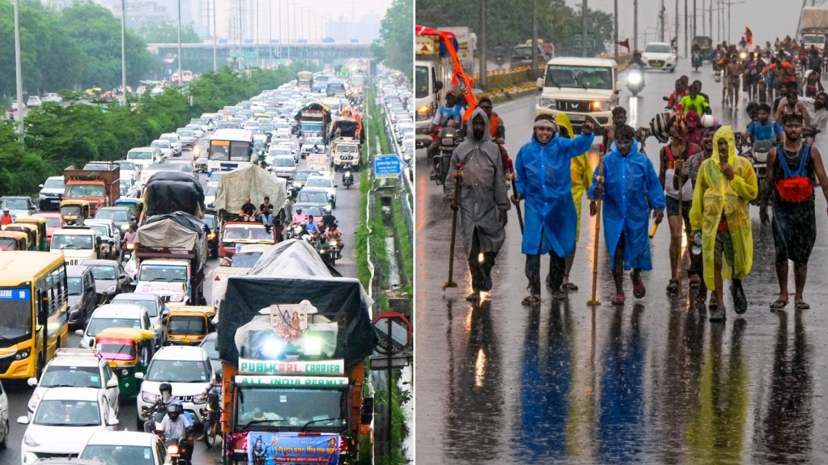 दिल्ली में भारी ट्रैफिक जाम