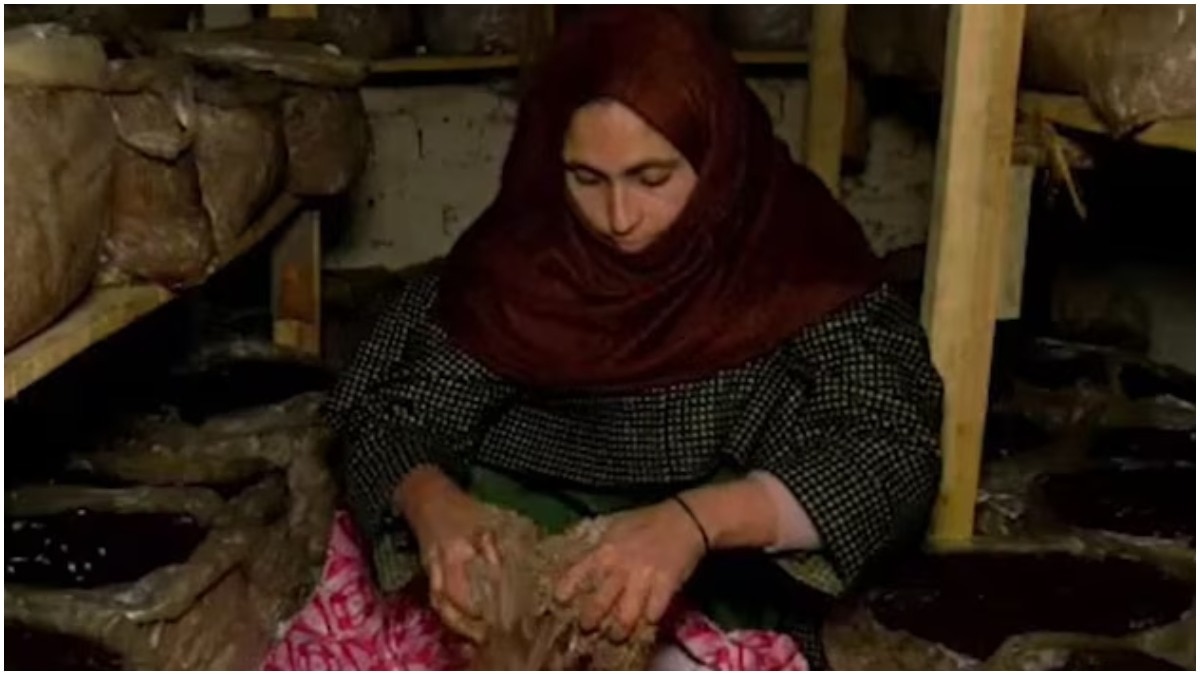 जम्मू-कश्मीर के बांदीपोरा जिले की आसिया अकबर अपने घर में मशरूम और सब्जियां उगाकर अच्छी कमाई कर रहीं. (Photo: ITG)