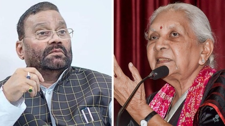 swami prasad maurya and up governor anandiben patel