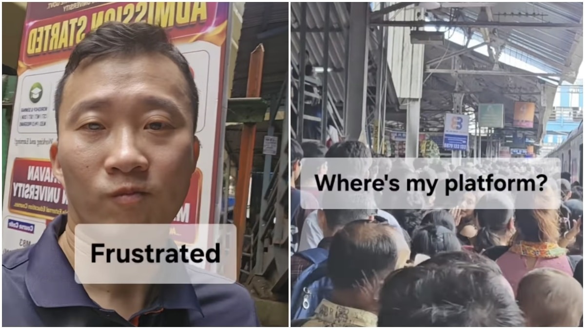 Korean man attempts to board Mumbai local, records video of frustrating experience