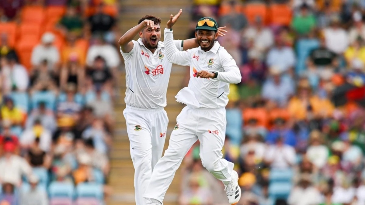 तस्कीन अहमद ने डार्विन के मैदान पर किया अनोखा सेलिब्रेशन. (Photo: Cricket Australia/Getty Images)
