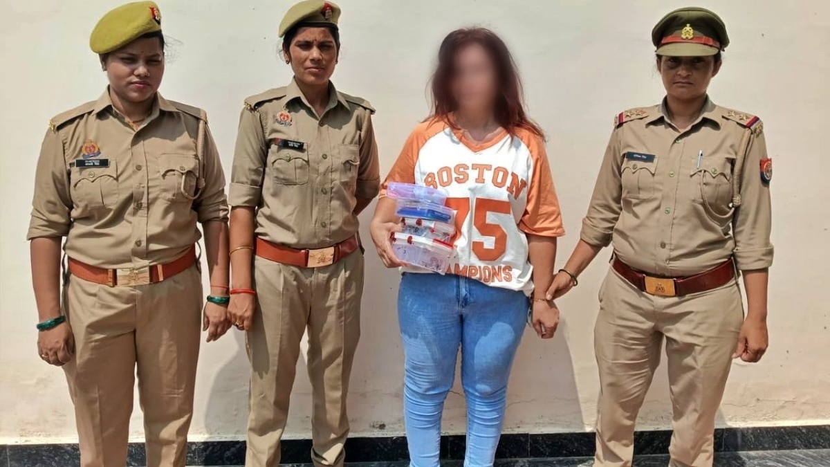 उज्बेक महिला लोला लखनऊ में अरेस्ट (Photo- ITG) 
