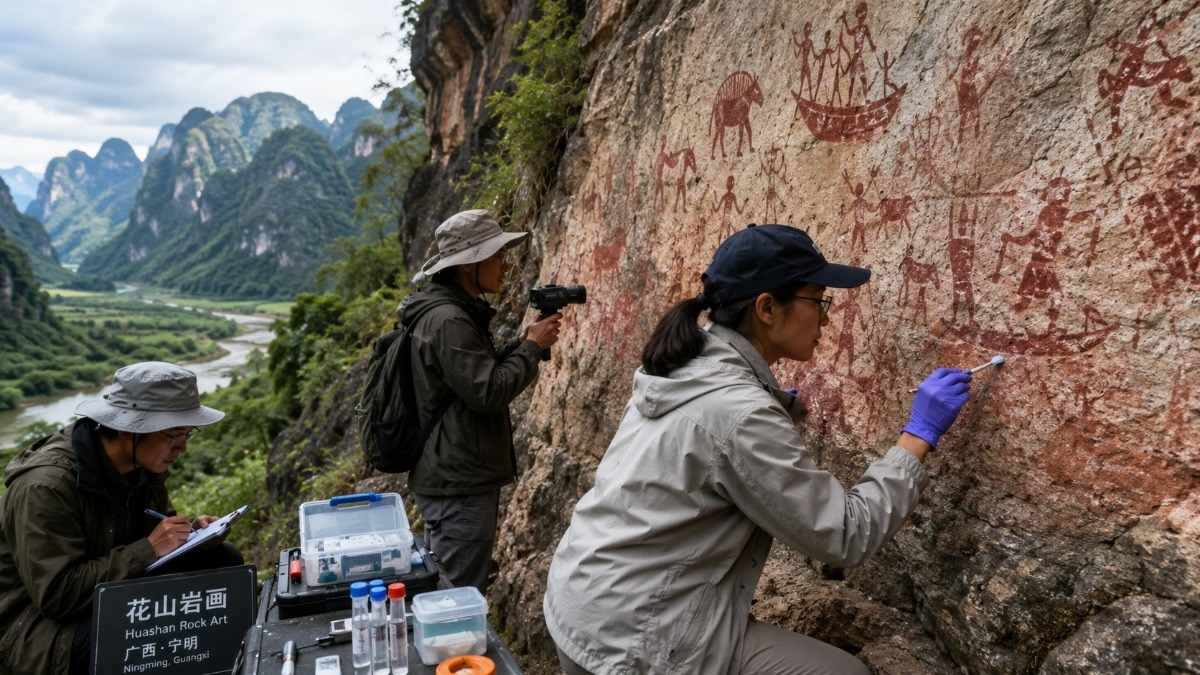 China rock art human blood
