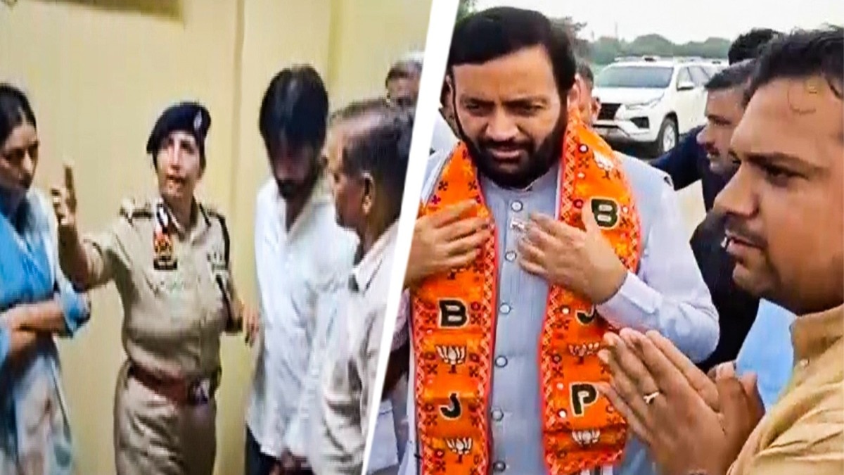 CM के कार्यक्रम में BJP नेताओं से धक्का-मुक्की. (Photo: Screengrab)