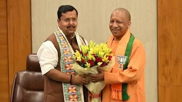 नितिन नवीन और सीएम योगी की केमिस्ट्री (Photo-ITG)